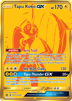 Tapu Koko-GX #SV93 Tapu Koko-GX - Hidden Fates Shiny Vault - #SV93 - Pokemon TCG card