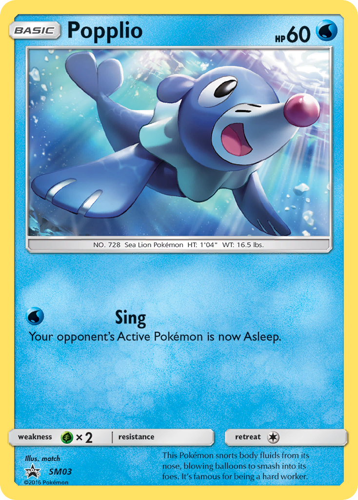 Popplio - SM Black Star Promos - #SM03 - Pokemon TCG card