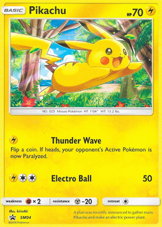 Pikachu #SM04 Pikachu - SM Black Star Promos - #SM04 - Pokemon TCG card