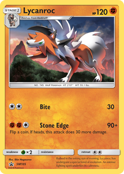 Lycanroc #SM105 Lycanroc - SM Black Star Promos - #SM105 - Pokemon TCG card