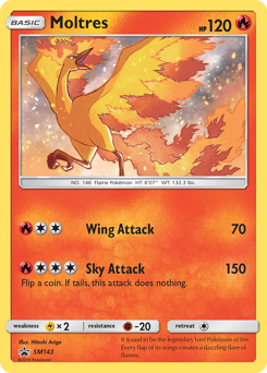 Moltres #SM143 Moltres - SM Black Star Promos - #SM143 - Pokemon TCG card