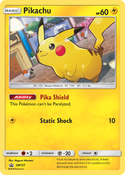 Pikachu #SM157 Pikachu - SM Black Star Promos - #SM157 - Pokemon TCG card