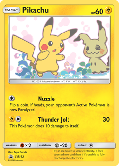 Pikachu #SM162 Pikachu - SM Black Star Promos - #SM162 - Pokemon TCG card