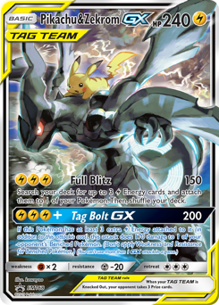 Pikachu & Zekrom-GX - SM Black Star Promos - #SM168 - Pokemon TCG card