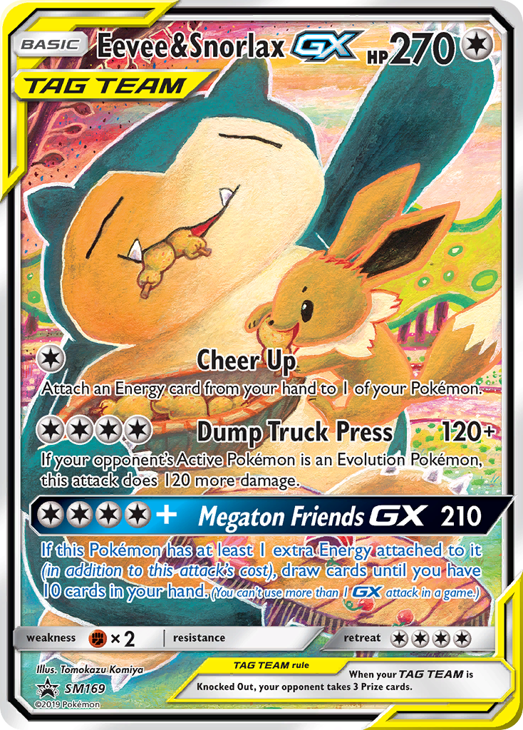 Eevee & Snorlax-GX - SM Black Star Promos - #SM169 - Pokemon TCG card
