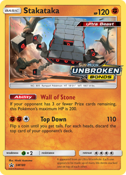 Stakataka #SM180 Stakataka - SM Black Star Promos - #SM180 - Pokemon TCG card