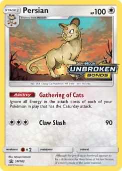 Persian #SM182 Persian - SM Black Star Promos - #SM182 - Pokemon TCG card