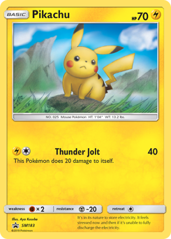 Pikachu #SM183 Pikachu - SM Black Star Promos - #SM183 - Pokemon TCG card