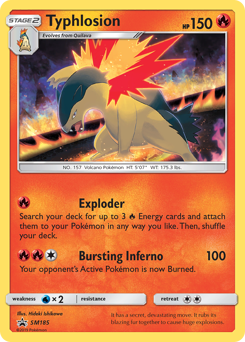 Typhlosion #SM185 Typhlosion - SM Black Star Promos - #SM185 - Pokemon TCG card