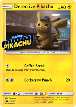 Detective Pikachu #SM190 Detective Pikachu - SM Black Star Promos - #SM190 - Pokemon TCG card