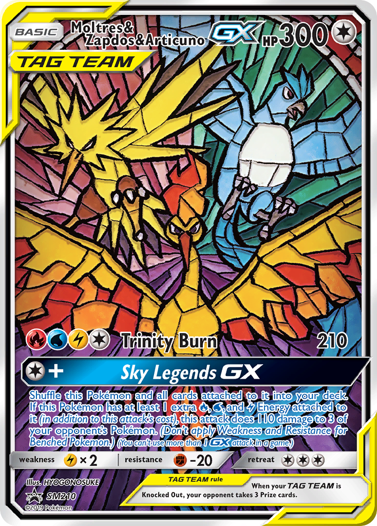 Moltres & Zapdos & Articuno-GX - SM Black Star Promos - #SM210 - Pokemon TCG card
