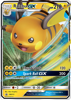 Raichu-GX #SM213 Raichu-GX - SM Black Star Promos - #SM213 - Pokemon TCG card