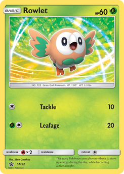 Rowlet #SM22 Rowlet - SM Black Star Promos - #SM22 - Pokemon TCG card