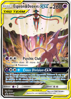 Espeon & Deoxys-GX #SM240 Espeon & Deoxys-GX - SM Black Star Promos - #SM240 - Pokemon TCG card