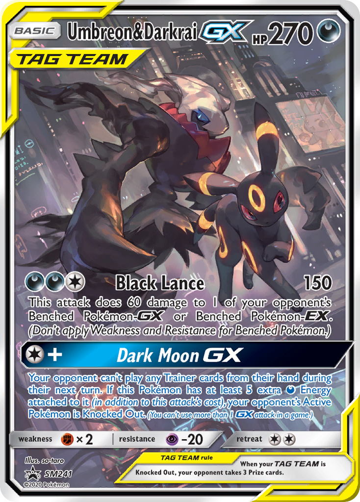 Umbreon & Darkrai-GX - SM Black Star Promos - #SM241 - Pokemon TCG card