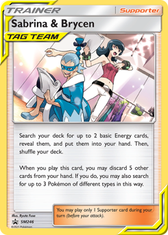 Sabrina & Brycen - SM Black Star Promos - #SM246 - Pokemon TCG card