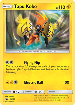 Tapu Koko #SM30 Tapu Koko - SM Black Star Promos - #SM30 - Pokemon TCG card