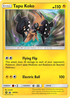 Tapu Koko #SM30a Tapu Koko - SM Black Star Promos - #SM30a - Pokemon TCG card