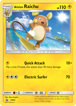 Alolan Raichu #SM65 Alolan Raichu - SM Black Star Promos - #SM65 - Pokemon TCG card