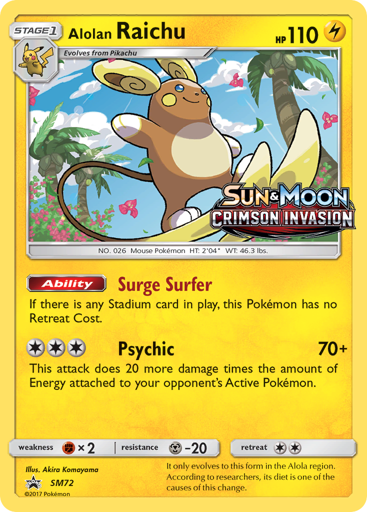 Alolan Raichu - SM Black Star Promos - #SM72 - Pokemon TCG card