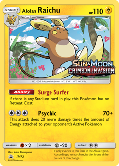 Alolan Raichu #SM72 Alolan Raichu - SM Black Star Promos - #SM72 - Pokemon TCG card