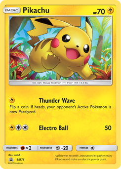 Pikachu #SM76 Pikachu - SM Black Star Promos - #SM76 - Pokemon TCG card