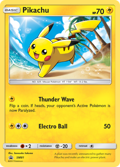 Pikachu #SM81 Pikachu - SM Black Star Promos - #SM81 - Pokemon TCG card