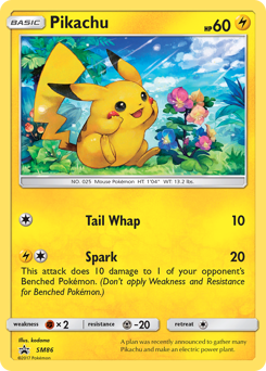 Pikachu #SM86 Pikachu - SM Black Star Promos - #SM86 - Pokemon TCG card