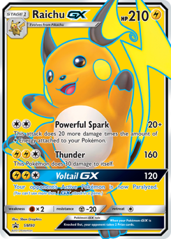 Raichu-GX #SM90 Raichu-GX - SM Black Star Promos - #SM90 - Pokemon TCG card