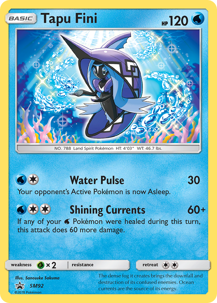 Tapu Fini - SM Black Star Promos - #SM92 - Pokemon TCG card