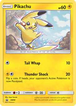 Pikachu #SM98 Pikachu - SM Black Star Promos - #SM98 - Pokemon TCG card