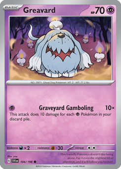 Greavard - Scarlet & Violet - #104 - Pokemon TCG card