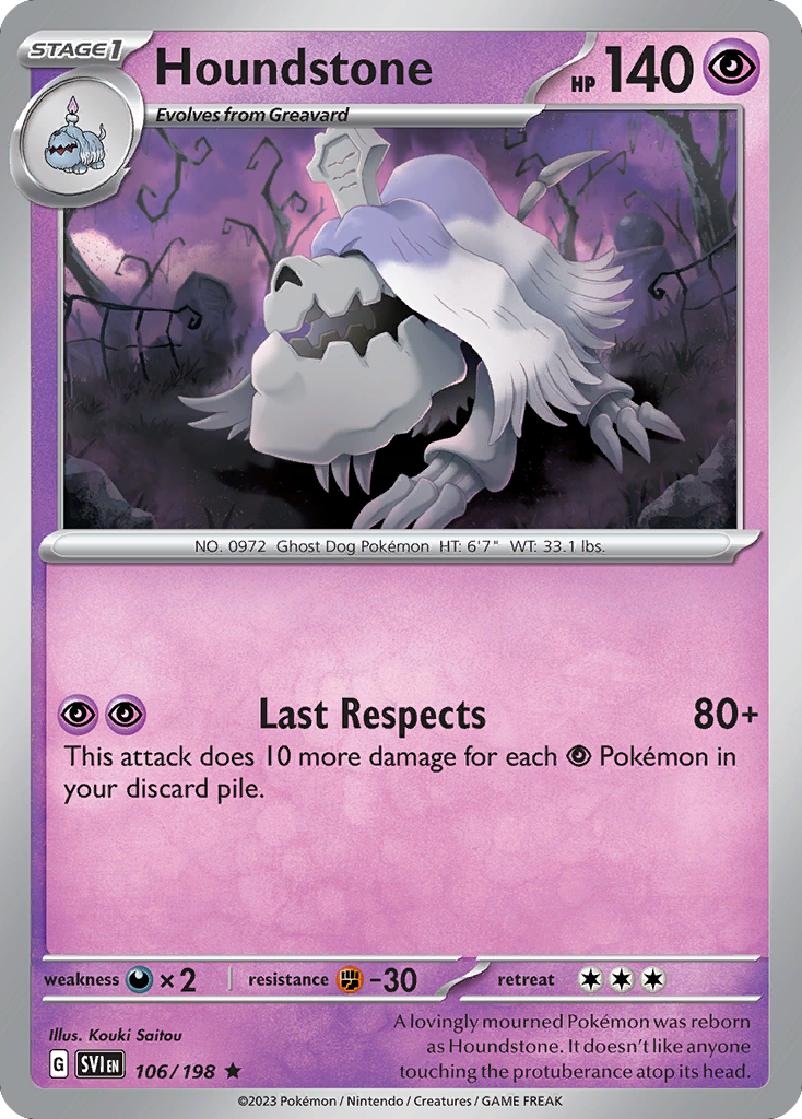 Houndstone - Scarlet & Violet - #106 - Pokemon TCG card