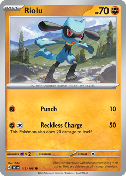Riolu #113 Riolu - Scarlet & Violet - #113 - Pokemon TCG card