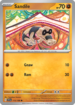 Sandile #115 Sandile - Scarlet & Violet - #115 - Pokemon TCG card