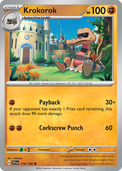 Krokorok #116 Krokorok - Scarlet & Violet - #116 - Pokemon TCG card