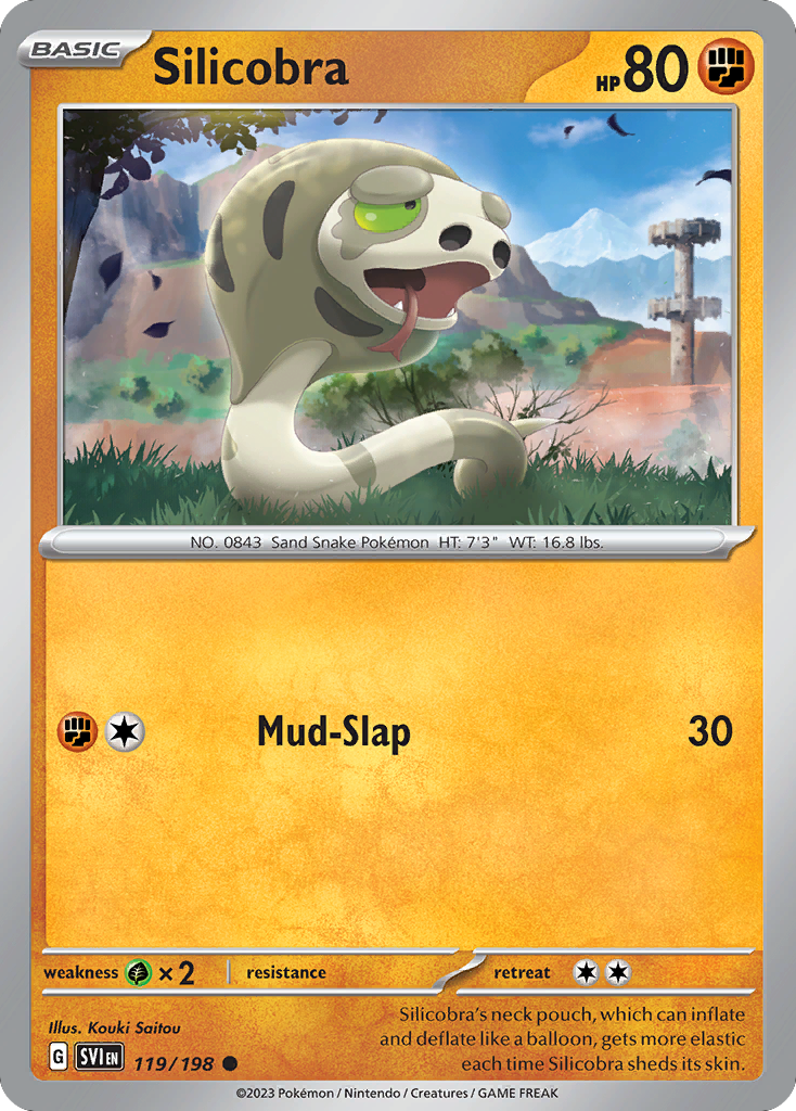 Silicobra - Scarlet & Violet - #119 - Pokemon TCG card