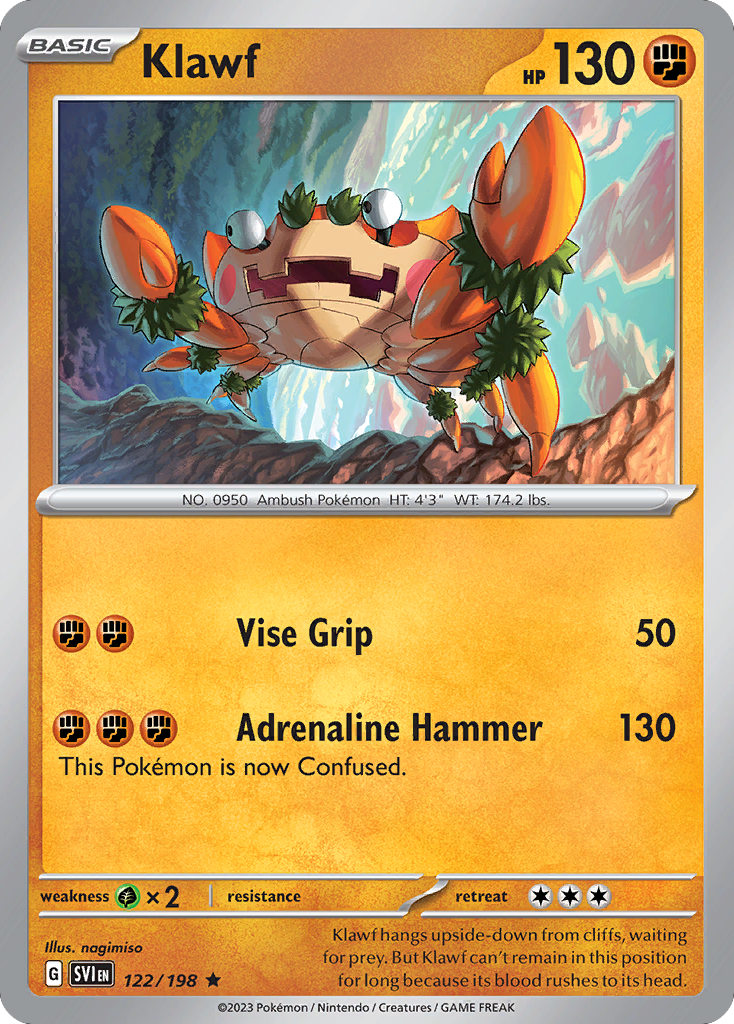 Klawf - Scarlet & Violet - #122 - Pokemon TCG card