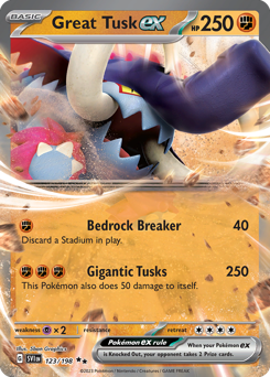 Great Tusk ex #123 Great Tusk ex - Scarlet & Violet - #123 - Pokemon TCG card