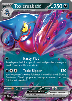 Toxicroak ex #131 Toxicroak ex - Scarlet & Violet - #131 - Pokemon TCG card