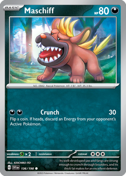 Maschiff - Scarlet & Violet - #136 - Pokemon TCG card