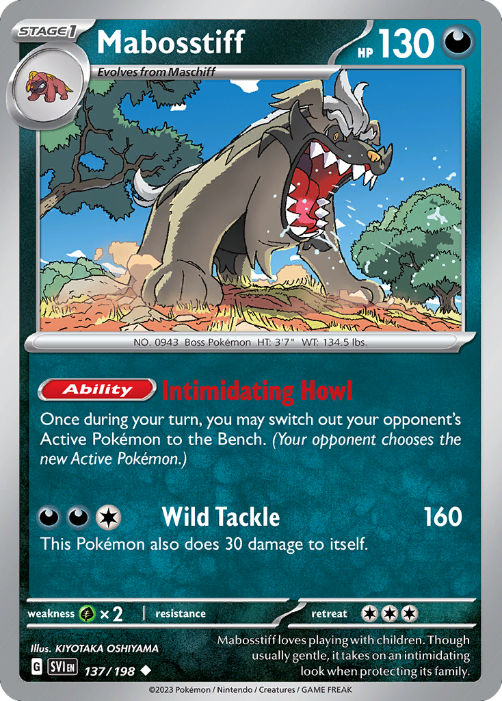 Mabosstiff - Scarlet & Violet - #137 - Pokemon TCG card