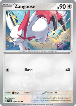 Zangoose #146 Zangoose - Scarlet & Violet - #146 - Pokemon TCG card
