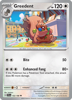 Greedent #152 Greedent - Scarlet & Violet - #152 - Pokemon TCG card