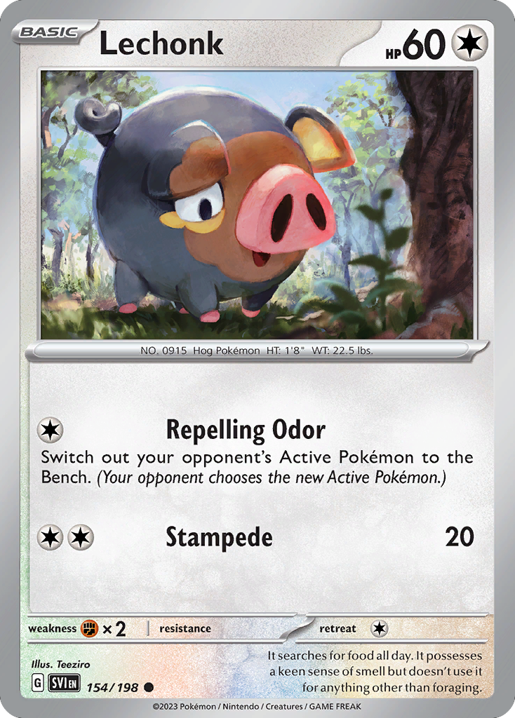 Lechonk - Scarlet & Violet - #154 - Pokemon TCG card