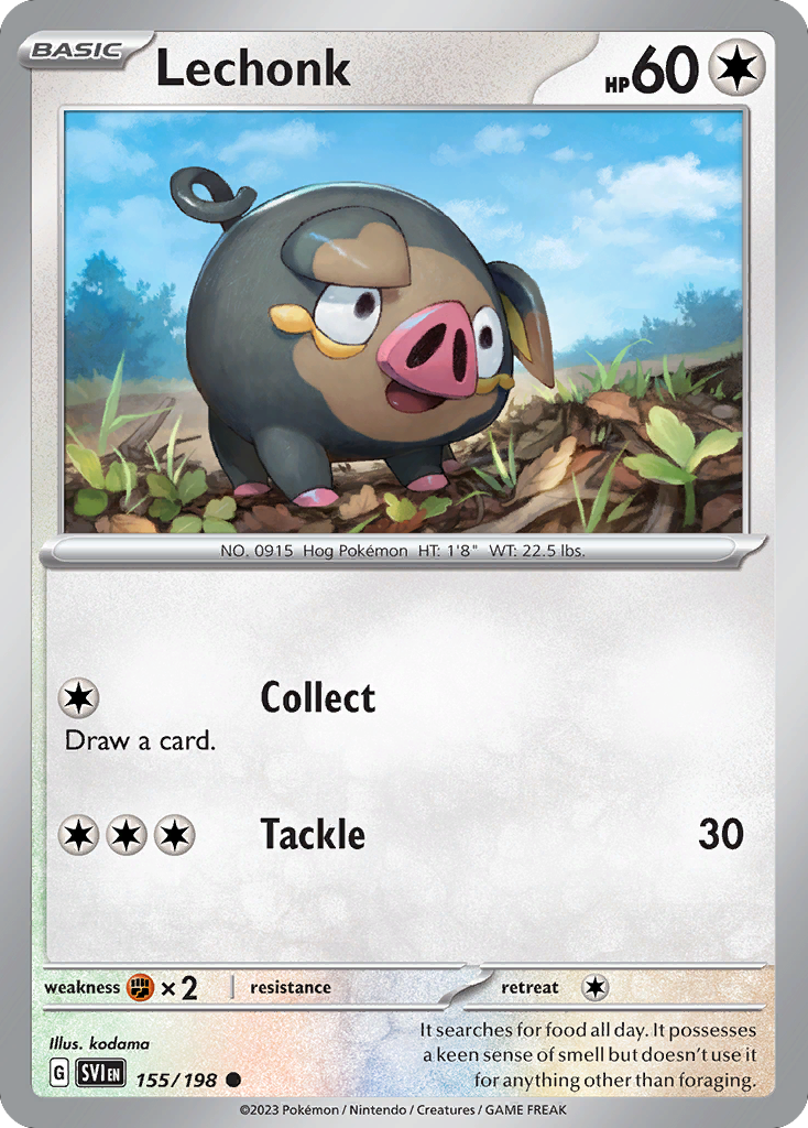 Lechonk - Scarlet & Violet - #155 - Pokemon TCG card