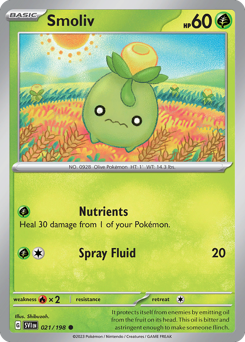 Smoliv - Scarlet & Violet - #21 - Pokemon TCG card