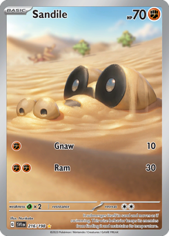 Sandile #216 Sandile - Scarlet & Violet - #216 - Pokemon TCG card