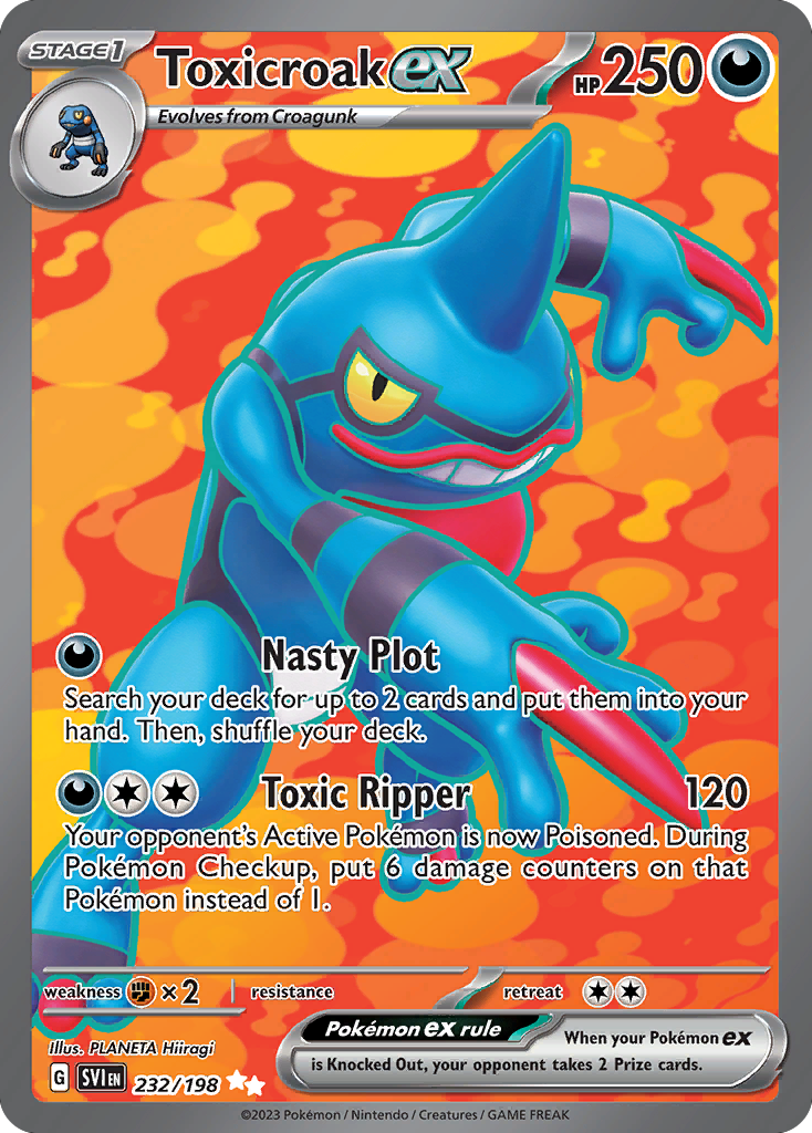 Toxicroak ex - Scarlet & Violet - #232 - Pokemon TCG card