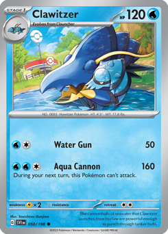 Clawitzer - Scarlet & Violet - #50 - Pokemon TCG card